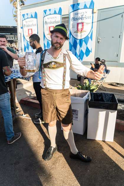 Oktoberfest in Ocean Beach San Diego Contests and Beer Garden in Pier Parkinglot