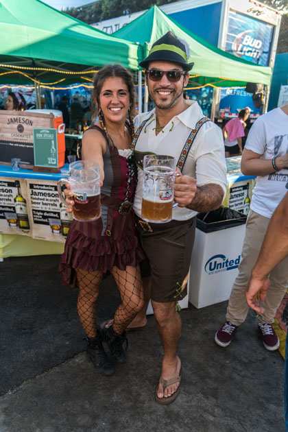 Oktoberfest in Ocean Beach San Diego Contests and Beer Garden in Pier Parkinglot