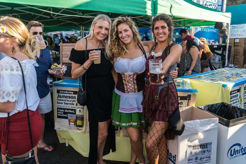 Oktoberfest in Ocean Beach San Diego Contests and Beer Garden in Pier Parkinglot