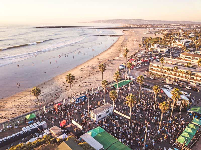 Oktoberfest in Ocean Beach San Diego Contests and Beer Garden in Pier Parkinglot