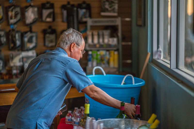 Photo of: OBMA Member Event: October 2017 Sundowner at Bird's Surf Shed with Catrina Russell and Surf Rider Pizza Co