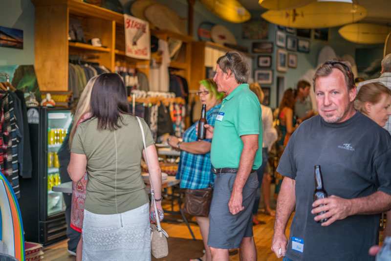 Photo of: OBMA Member Event: October 2017 Sundowner at Bird's Surf Shed with Catrina Russell and Surf Rider Pizza Co