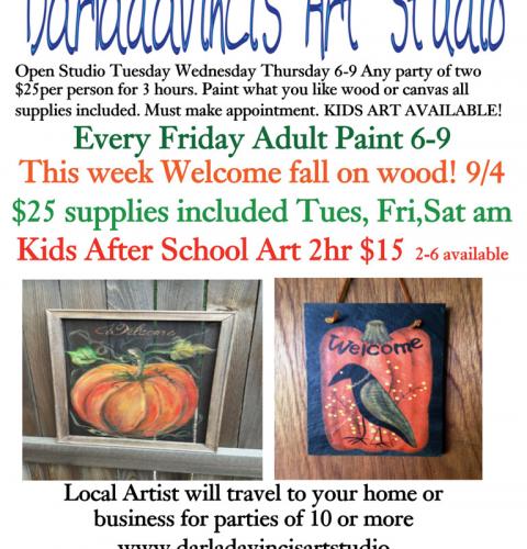 Paint Party at Darla Davinci's Art Studio