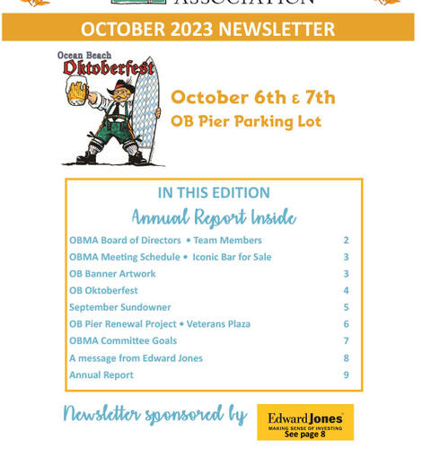 Ocean Beach MainStreet Association Newsletter October 2023
